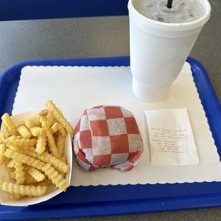 Regular double with cheese and pickles