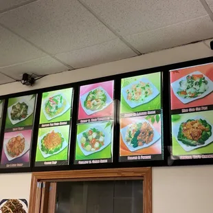 Over head menu