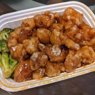 Orange chicken had a bit more batter than I would have liked. But I did enjoy the flavor.