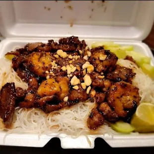 Vietnamese combination noodle bowl