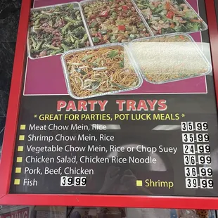 As of 5/14, party tray pricing.