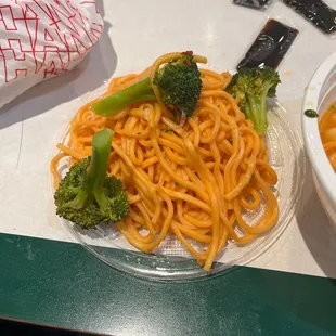 All the extra noodles I had to take out. Too many but delicious