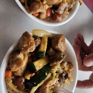 Mushroom chicken lunch bowl