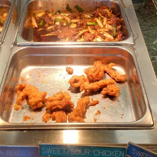chicken wings and fried chicken, interior