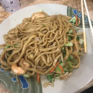 F. Pan Fried Shrimp Noodles
