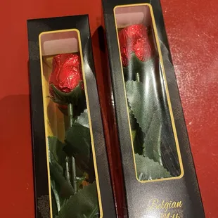 chocolate rose for valentine&apos;s day