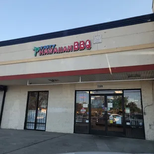 the front of the restaurant