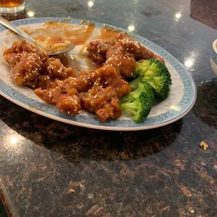Sesame Chicken--we plated from here before I remembered the picture