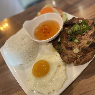 R1. Pork Chop Rice &amp; Sunny Side Egg