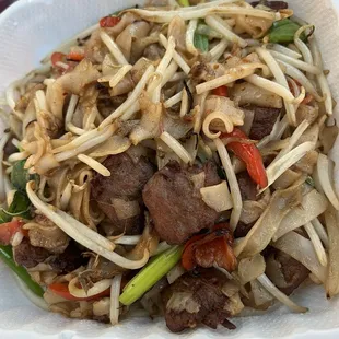 Vegan &quot;Mock Beef&quot; Spicy Rice Noodles (I asked for Mild)