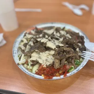 a plate of food on a table