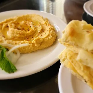 Hummus with pita- to die for!