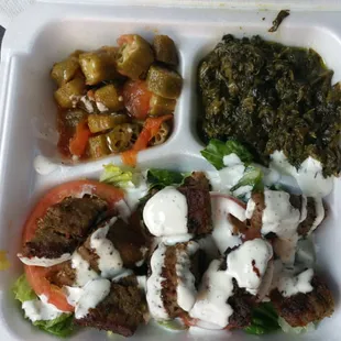 Don&apos;t want rice? Try their salad with fresh lamb.