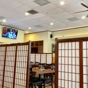 interior, sushi and sashimi