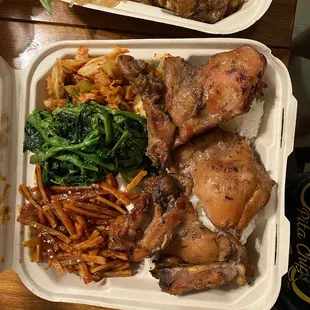 Large BBQ chicken plate