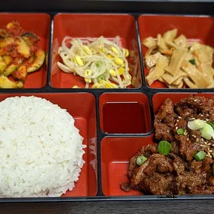 Spicy bulgogi lunch special