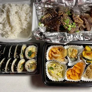 Kimbop and L.A. Galbi Short Ribs