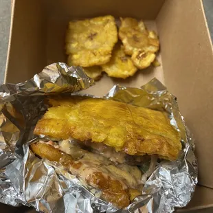 TK Sergo's Cheeseburger Deluxe with Side of Plantains
