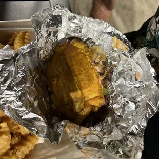 Steak Plantain Sandwich