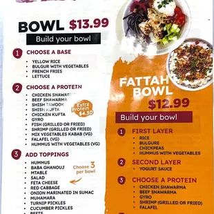 New menu items: Bowls!