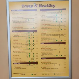Standard menu
