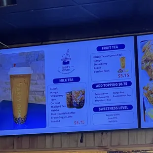 Drink menu