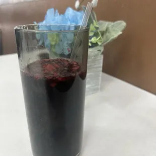 Chicha morada purple corn drink. Very good