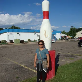 Not sure where it is?  Turn left at the giant bowling pin!