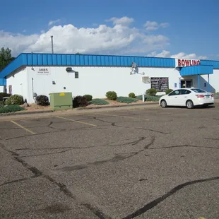 Front of the building, view facing north.