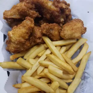 fried chicken and french fries