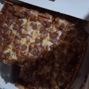 Tasty special meat lovers