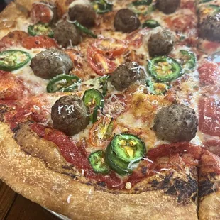 Meatball Pizza