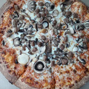 Sausage and mushrooms