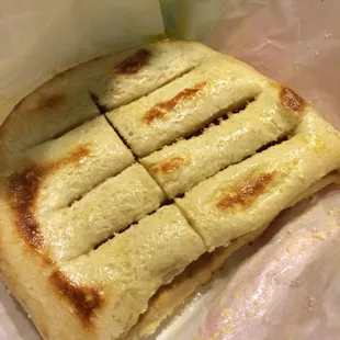 Garlic Bread - interesting shape and cut