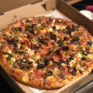 a pizza in a pizza box