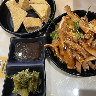 Fried Stinky tofu and pig ear