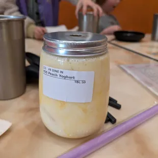 Y05 Peach Yoghurt ($6.75) - 3.5 stars. VERY sweet. Very viscous. 5 of us shared this, we each had a little. Sat lunch 2025-01-18
