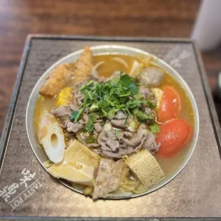 I believe this was the beef hot soup.