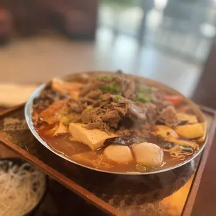 Szechuan  pot with noodles.