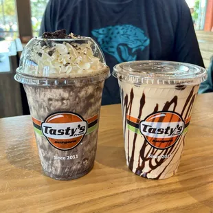 Oreo Cookies 'N Cream and Hershey's Chocolate Milkshakes