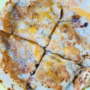 Quesadilla with chicken - good! They are not skimpy on the chicken