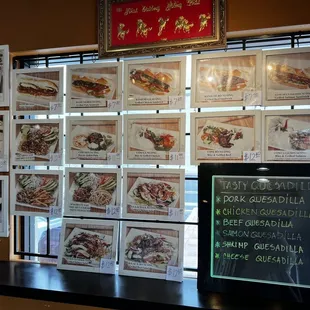 sushi and sashimi, menu