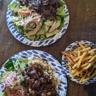 Ribeye Steak with Garlic Fries