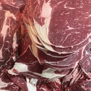 Fresh shaved Ribeye