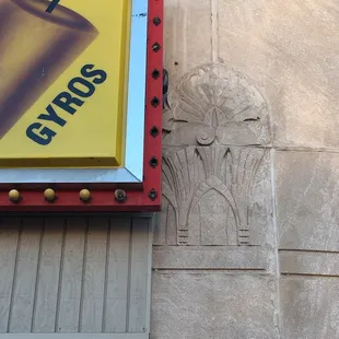 a sign on the side of a building