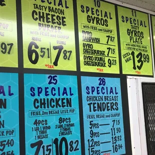 a menu for a restaurant