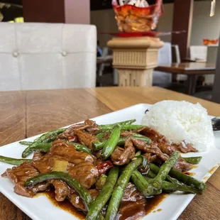 Beef with string beans (lunch special)