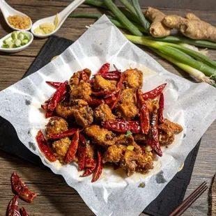 chicken wings and fried chicken