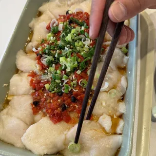21. Steamed Sole Fillets with Tofu & Chilis Special