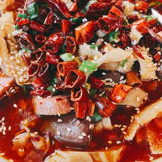 30. Pork Blood, Beef, & Tripe in Chili Soup Special